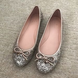 Kate Spade rose gold Willa ballet flats size 8
